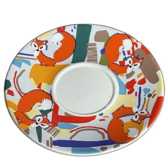 What the fox teacup and saucer funny modern tea time set for sarcastic birthday - Picture 4 of 9